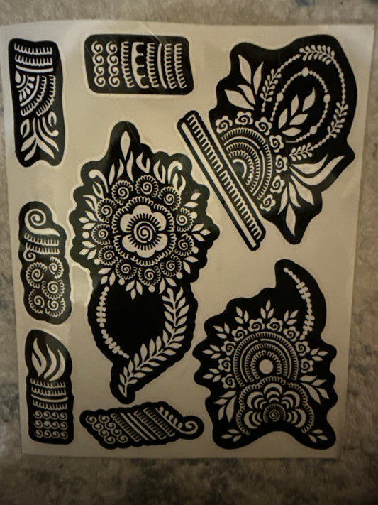 Henna Mendhi Stencil
